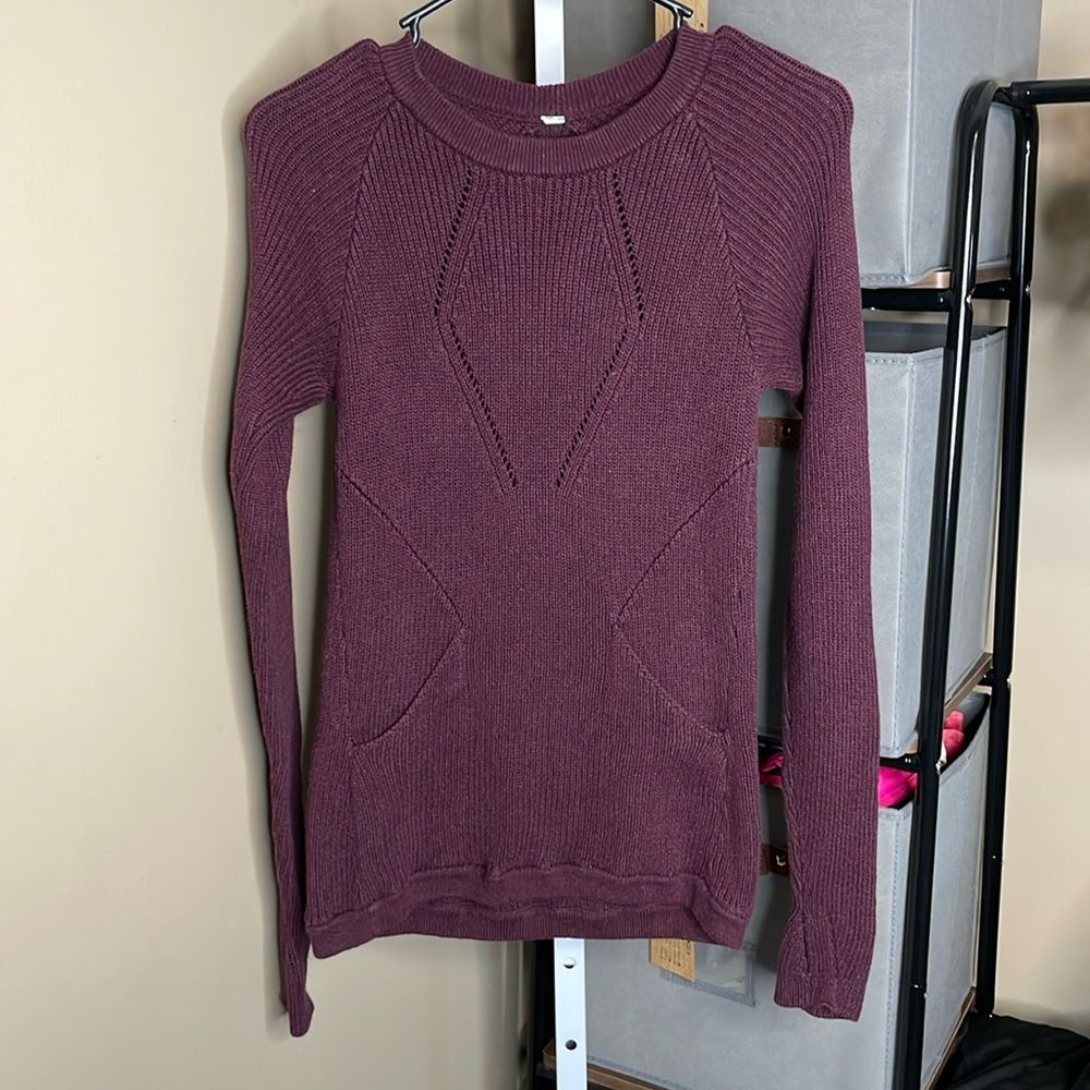 Lululemon The Sweater The Better ~sz 2 4 Heathered Bordeaux Drama Maroon 206